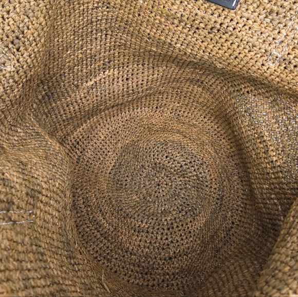 LIKE NEW POLO RALPH LAUREN LARGE RAFFIA TOTE BAG - Picture 7 of 10